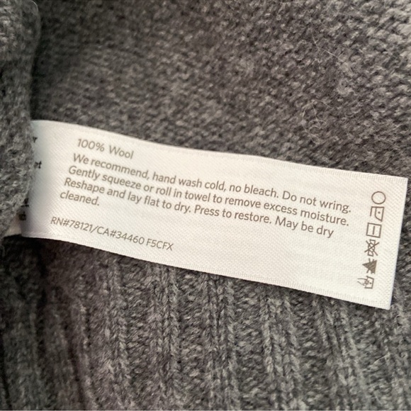 Eileen Fisher Charcoal Poncho - Picture 6 of 6